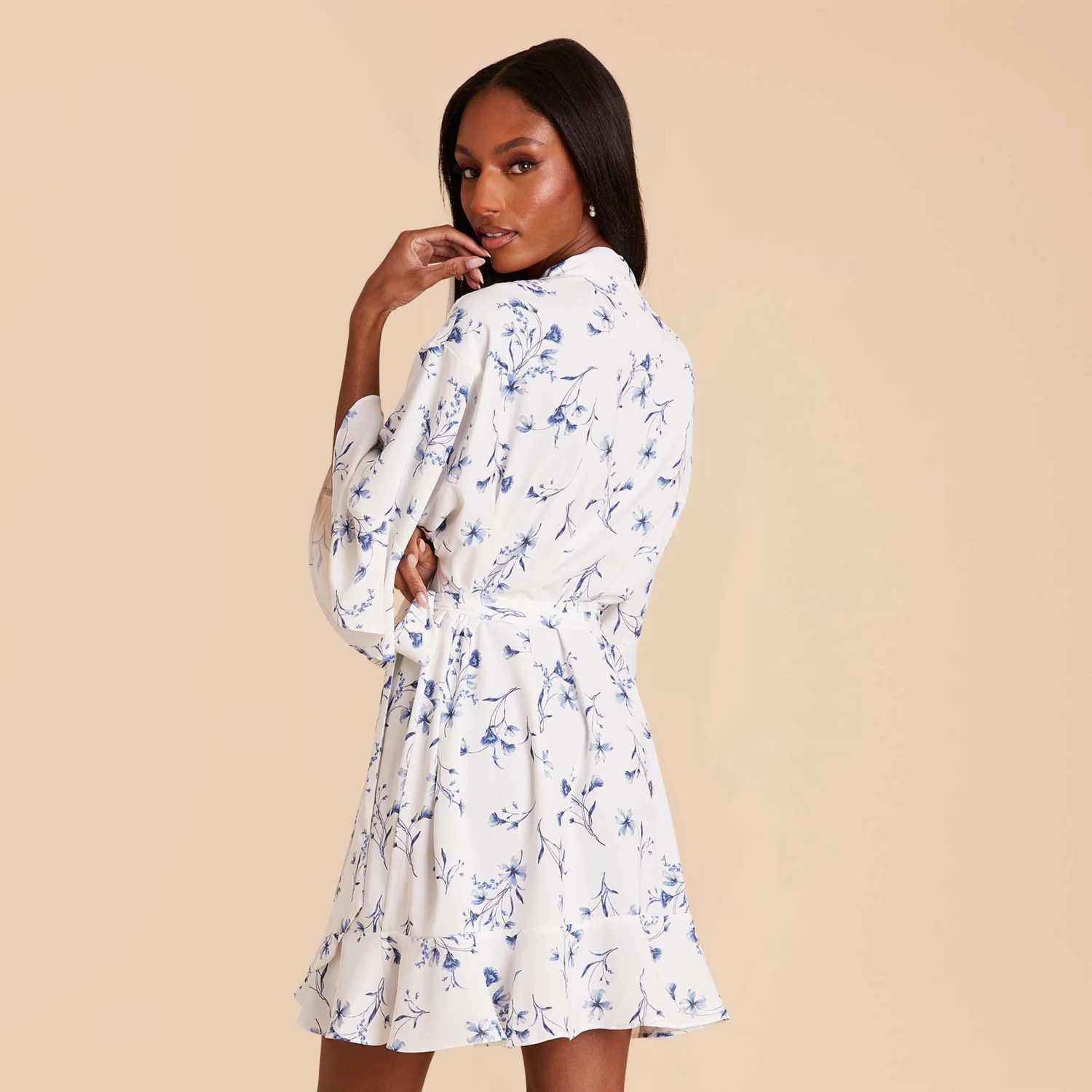 Kenny Floral Ruffle Robe - Blue Le Fleur - Image 2