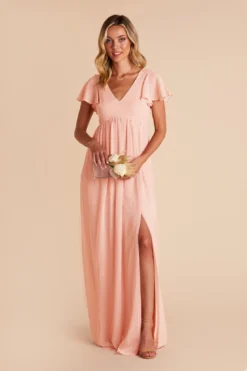 Hannah Empire Dress - Blush Pink