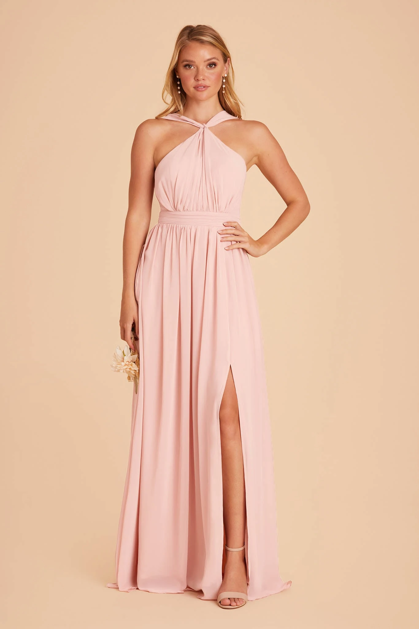 Kiko Chiffon Dress - Blush Pink - Image 3