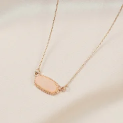 Presley Charm Necklace - Blush