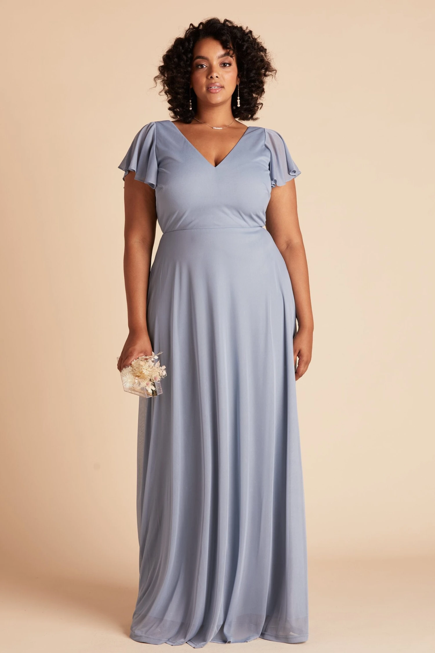 Hannah Dress - Dusty Blue