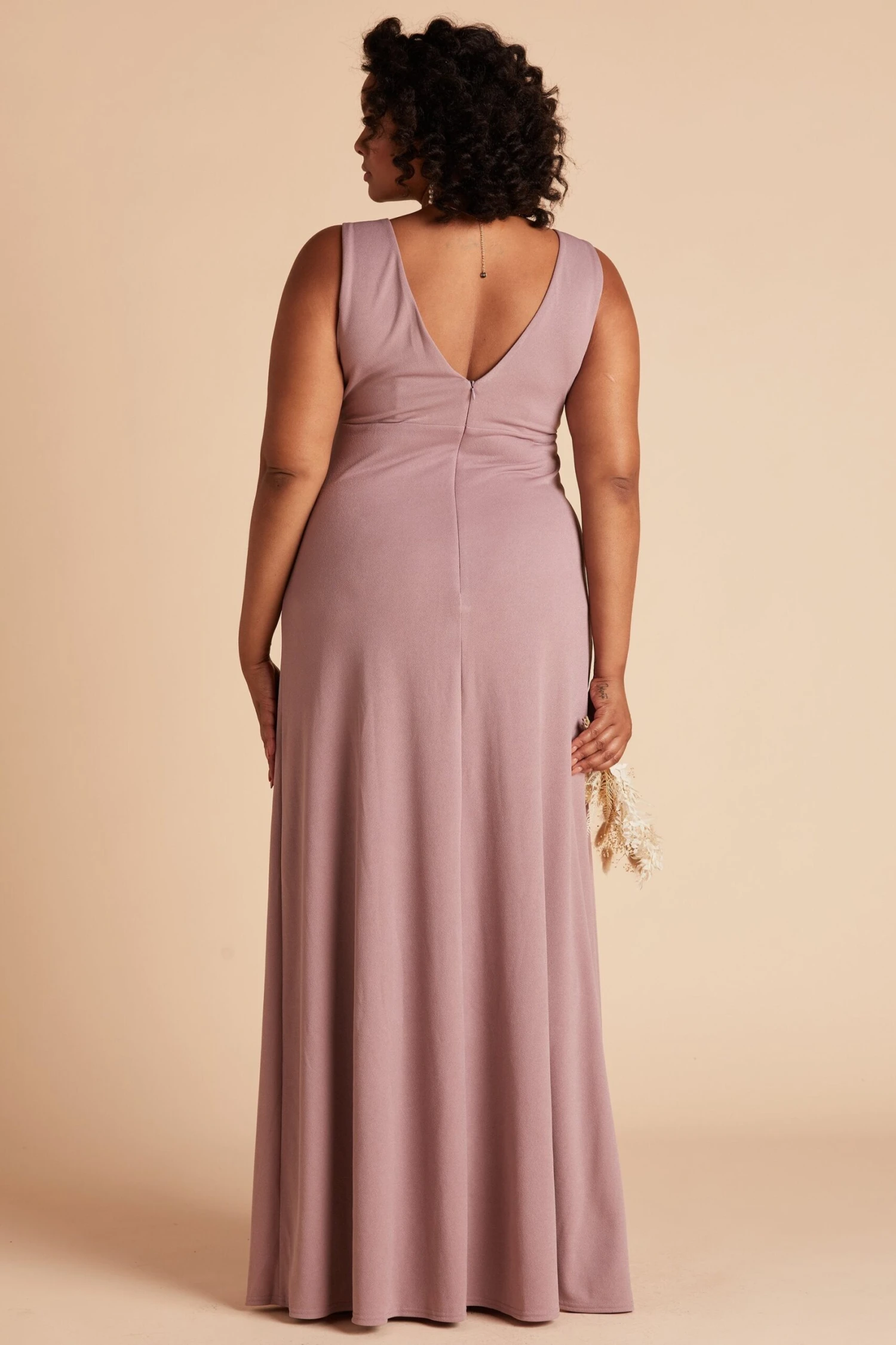 Shamin Crepe Dress - Dark Mauve - Image 2