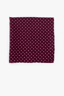 Didi Pocket Square - Cabernet Dot