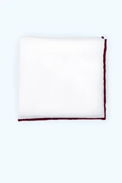 Jason Shoestring Piped Pocket Square - Cabernet