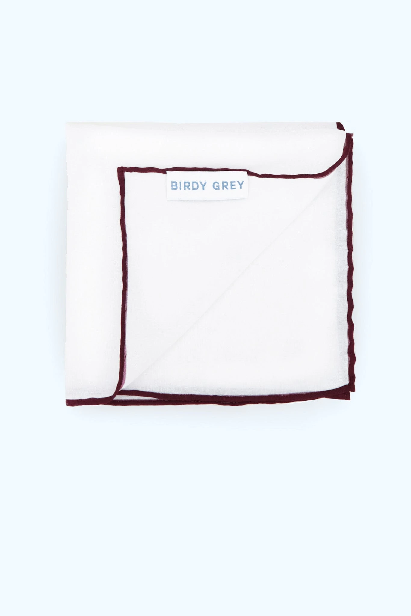 Jason Shoestring Piped Pocket Square - Cabernet - Image 2