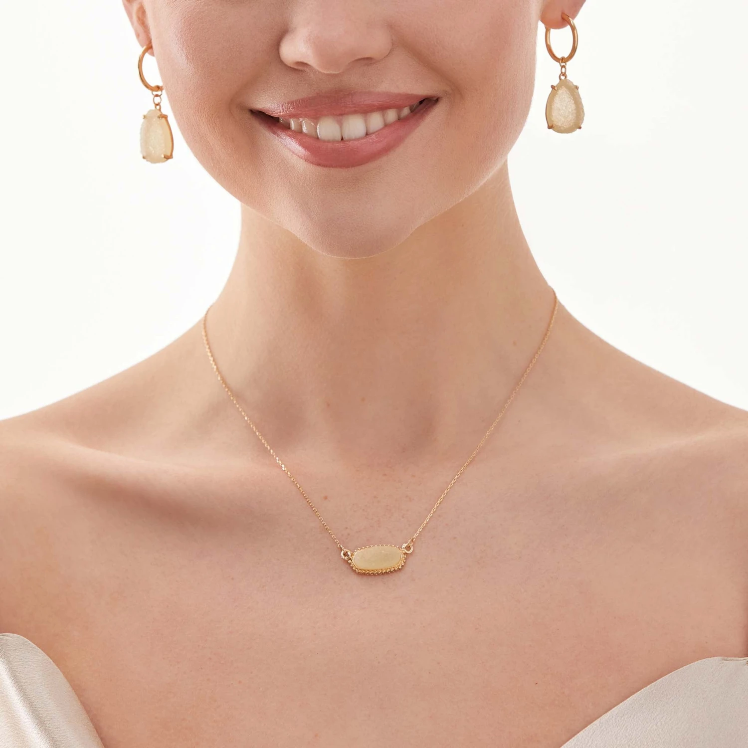 Presley Charm Necklace - Champagne - Image 2