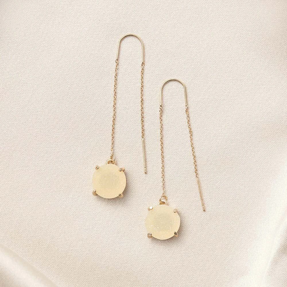 Freddie Threader Earrings - Champagne
