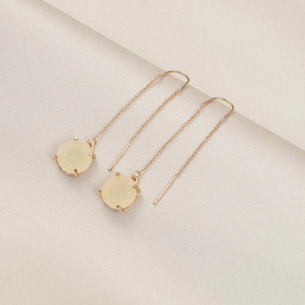 Freddie Threader Earrings - Champagne - Image 3