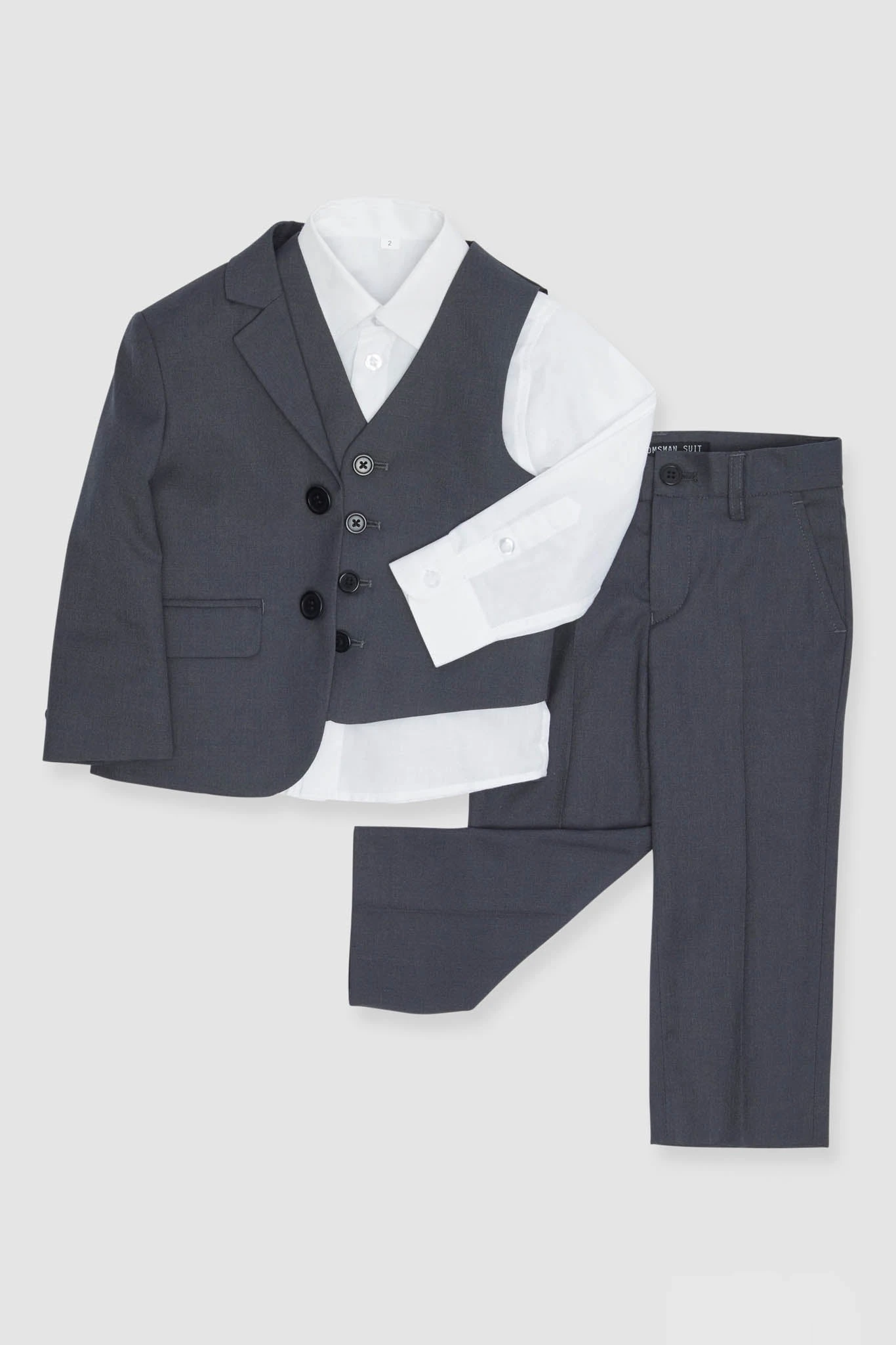 Charcoal Gray Kids Suit By SuitShop - Image 2