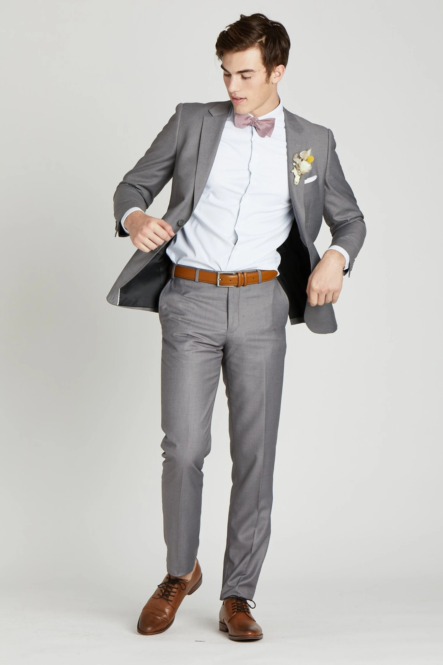 Daniel Bow Tie - Dark Mauve Dot - Image 5