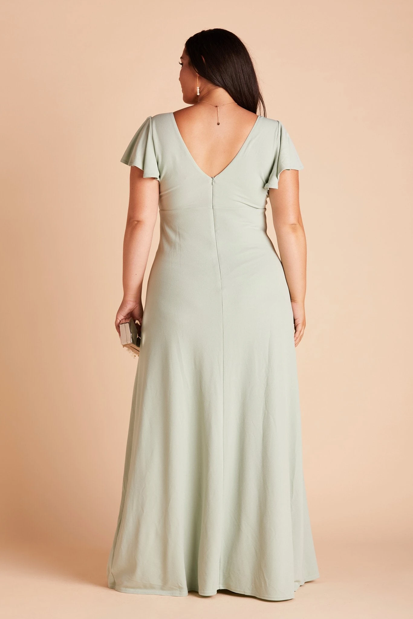 Hannah Crepe Dress - Sage - Image 15
