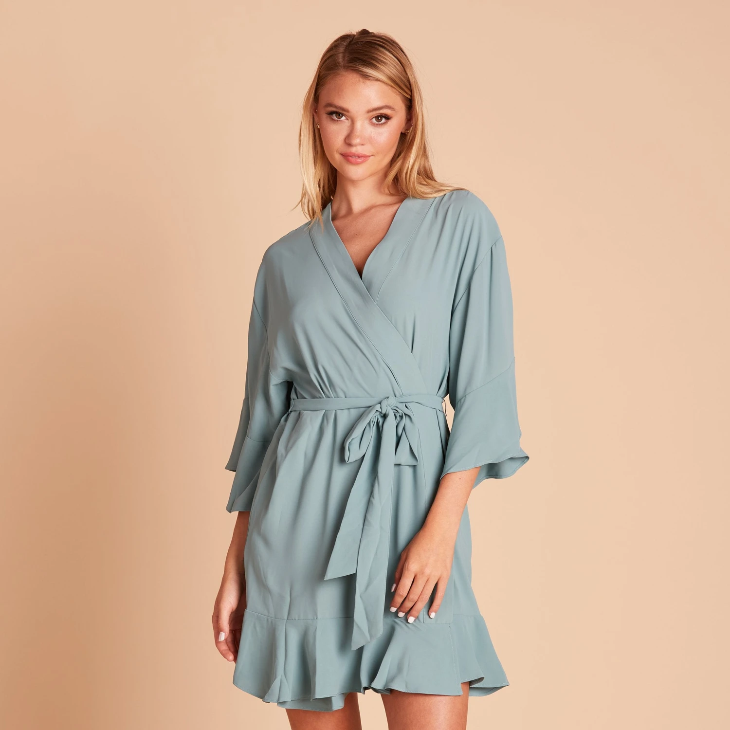 Kenny Ruffle Robe - Sea Glass - Image 6