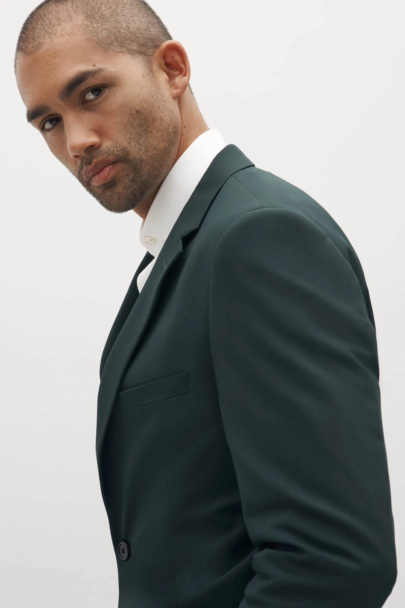 Dark Green Suit Jacket By SuitShop - Image 3