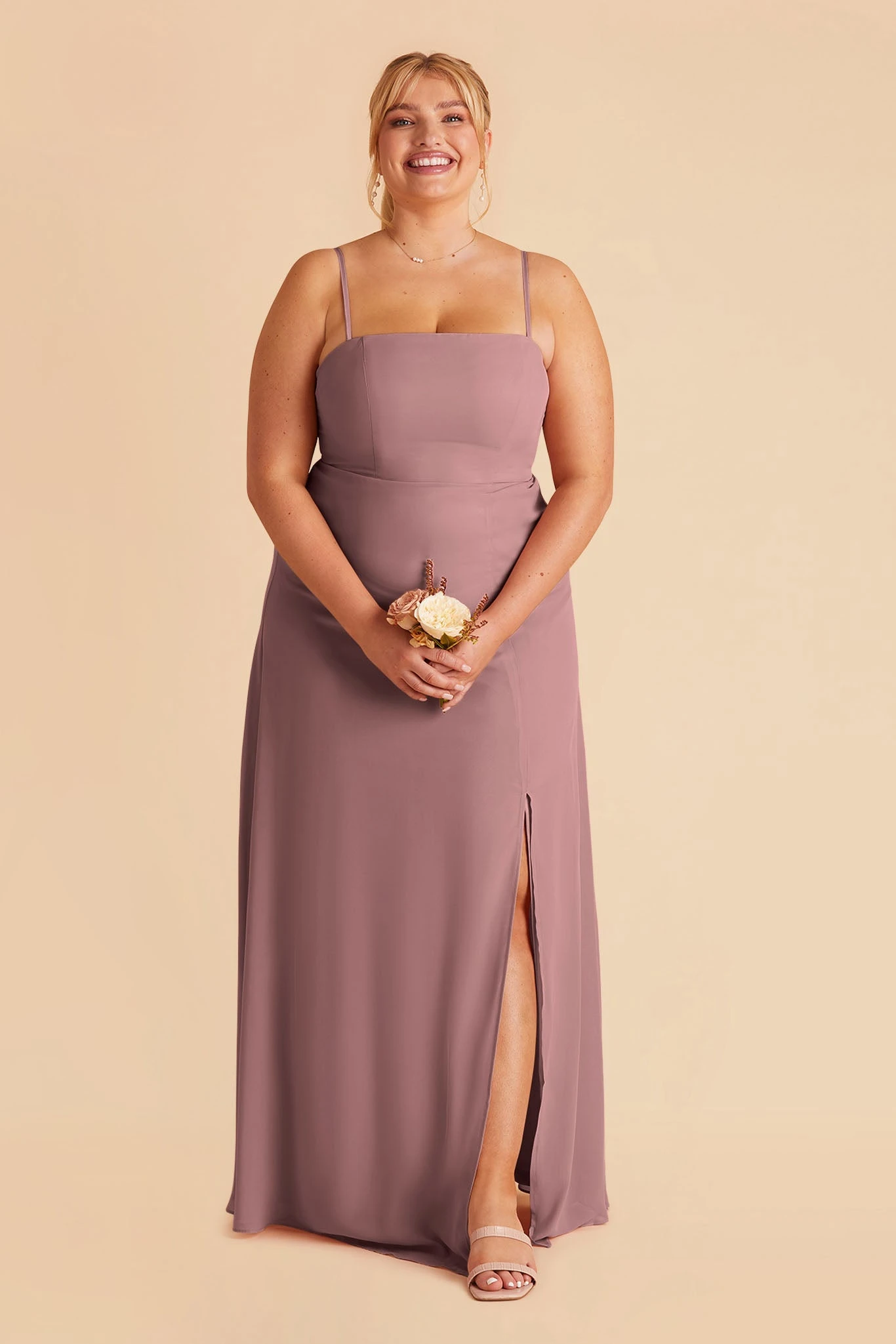 Chris Convertible Chiffon Dress - Dark Mauve - Image 8