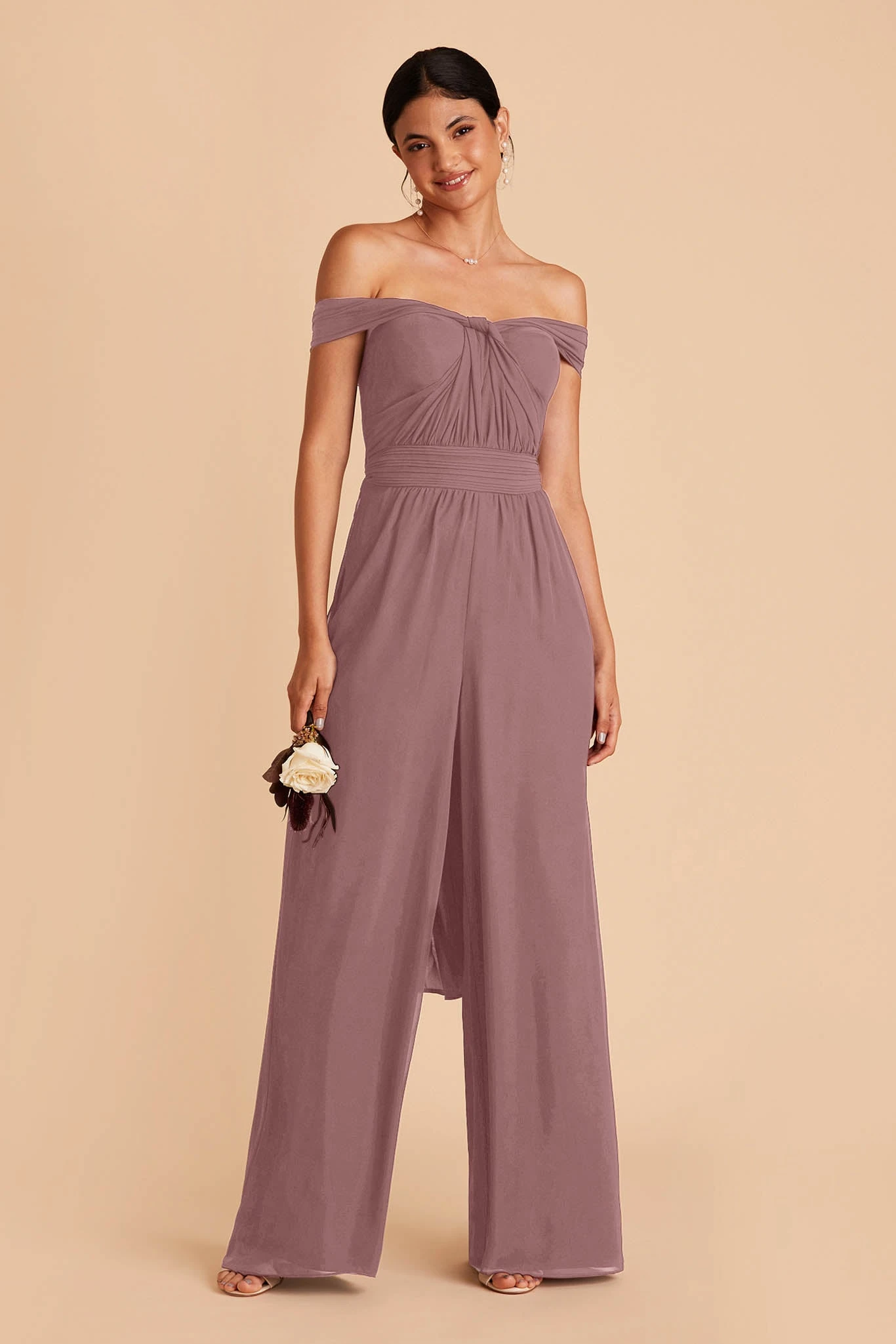 Gigi Convertible Jumpsuit - Dark Mauve - Image 3