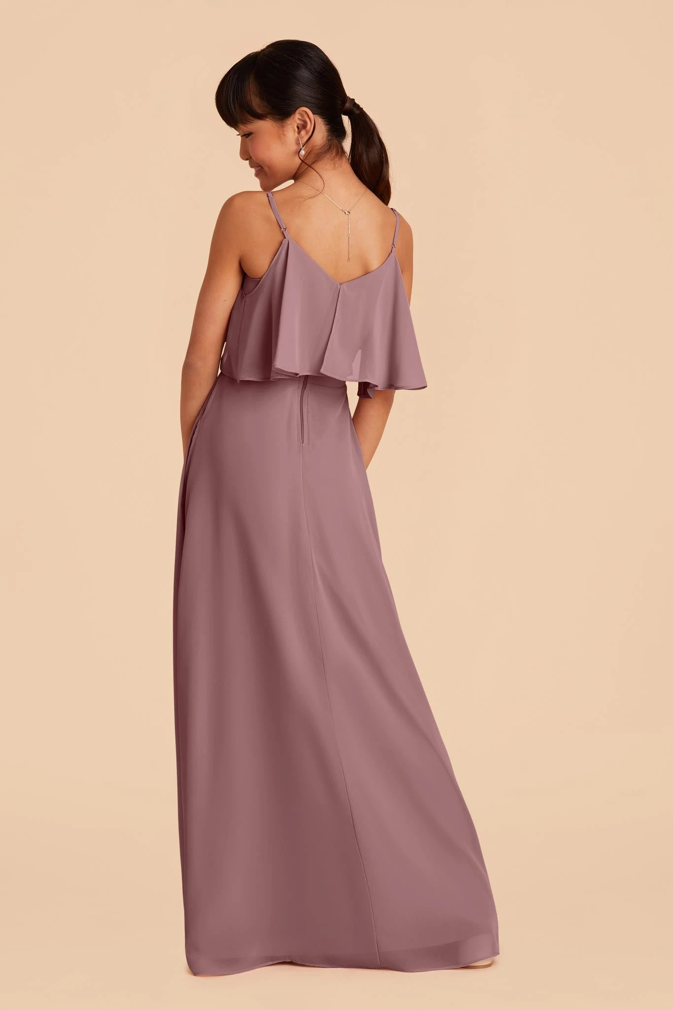 Janie Convertible Junior Dress - Dark Mauve - Image 5