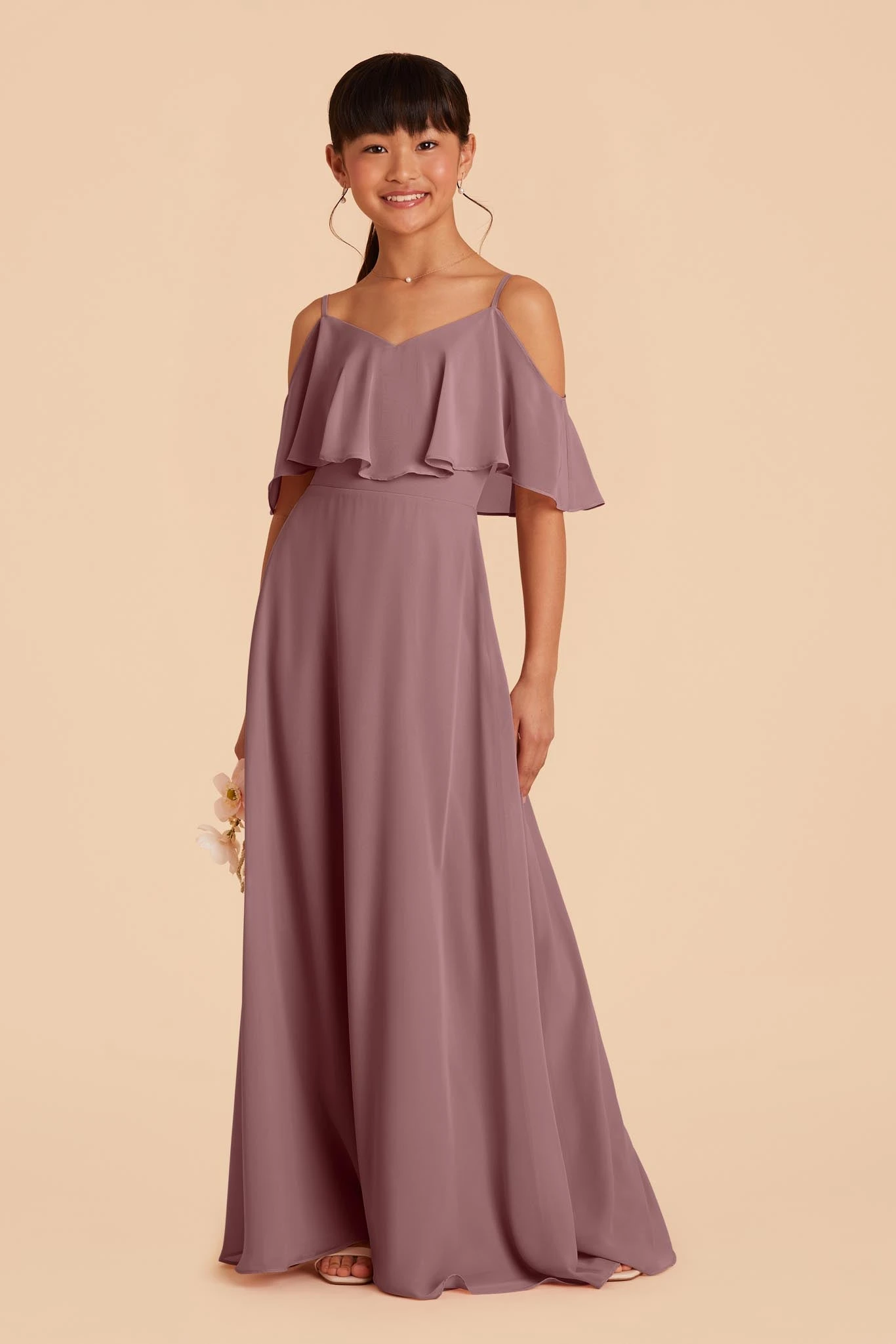 Janie Convertible Junior Dress - Dark Mauve - Image 2