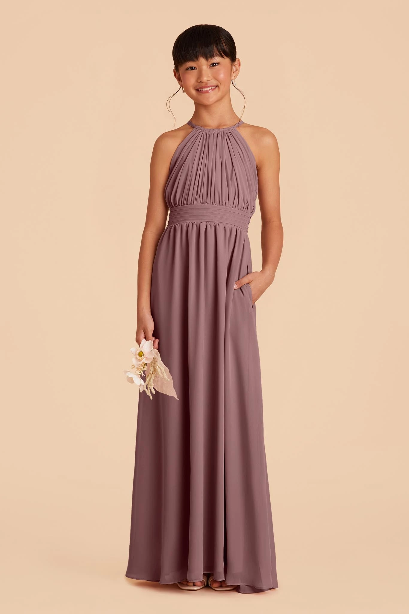 Sienna Junior Dress - Dark Mauve - Image 4