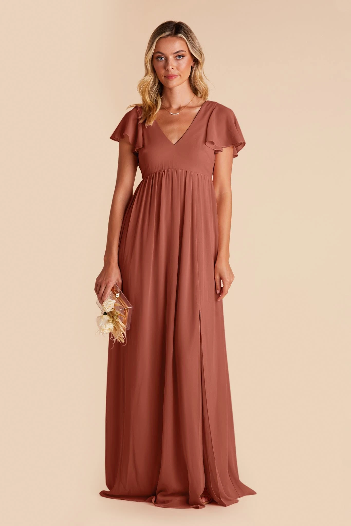 Hannah Empire Dress - Desert Rose - Image 4