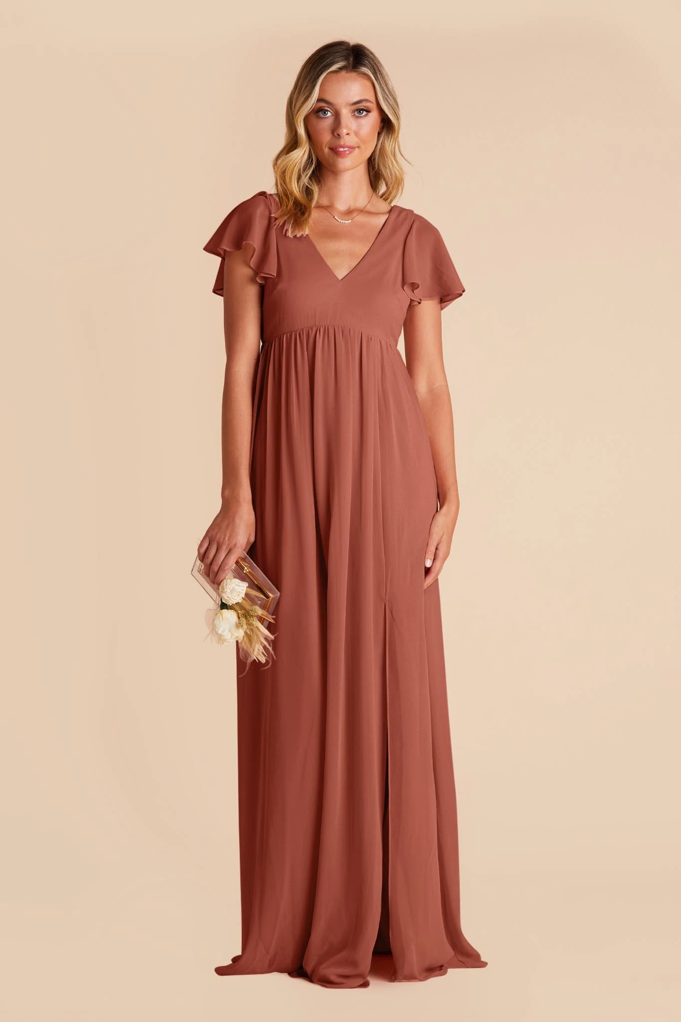 Hannah Empire Dress - Desert Rose - Image 5