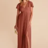 Hannah Empire Dress - Desert Rose