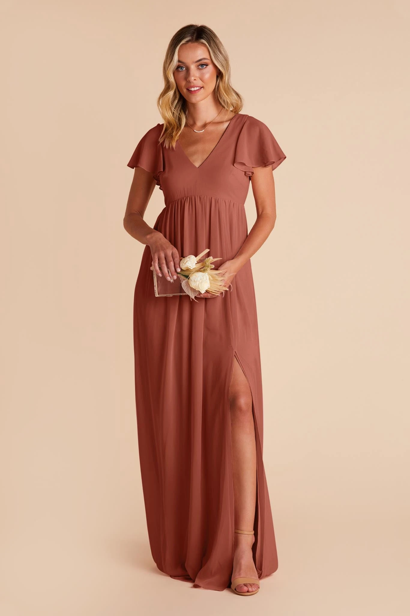 Hannah Empire Dress - Desert Rose - Image 6