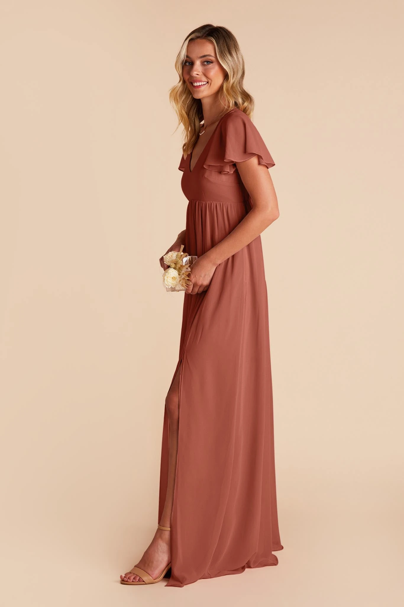 Hannah Empire Dress - Desert Rose - Image 7