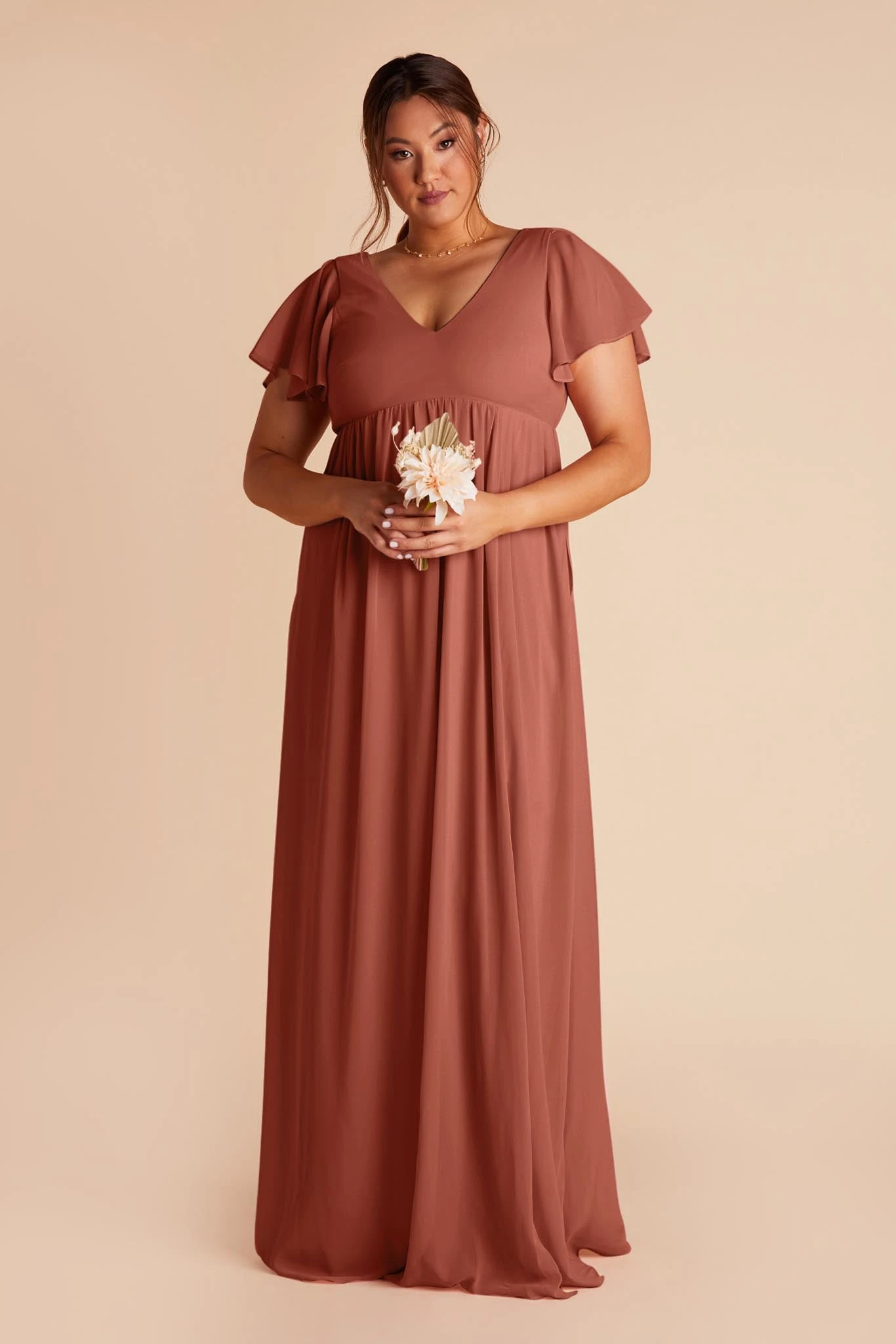 Hannah Empire Dress - Desert Rose - Image 3