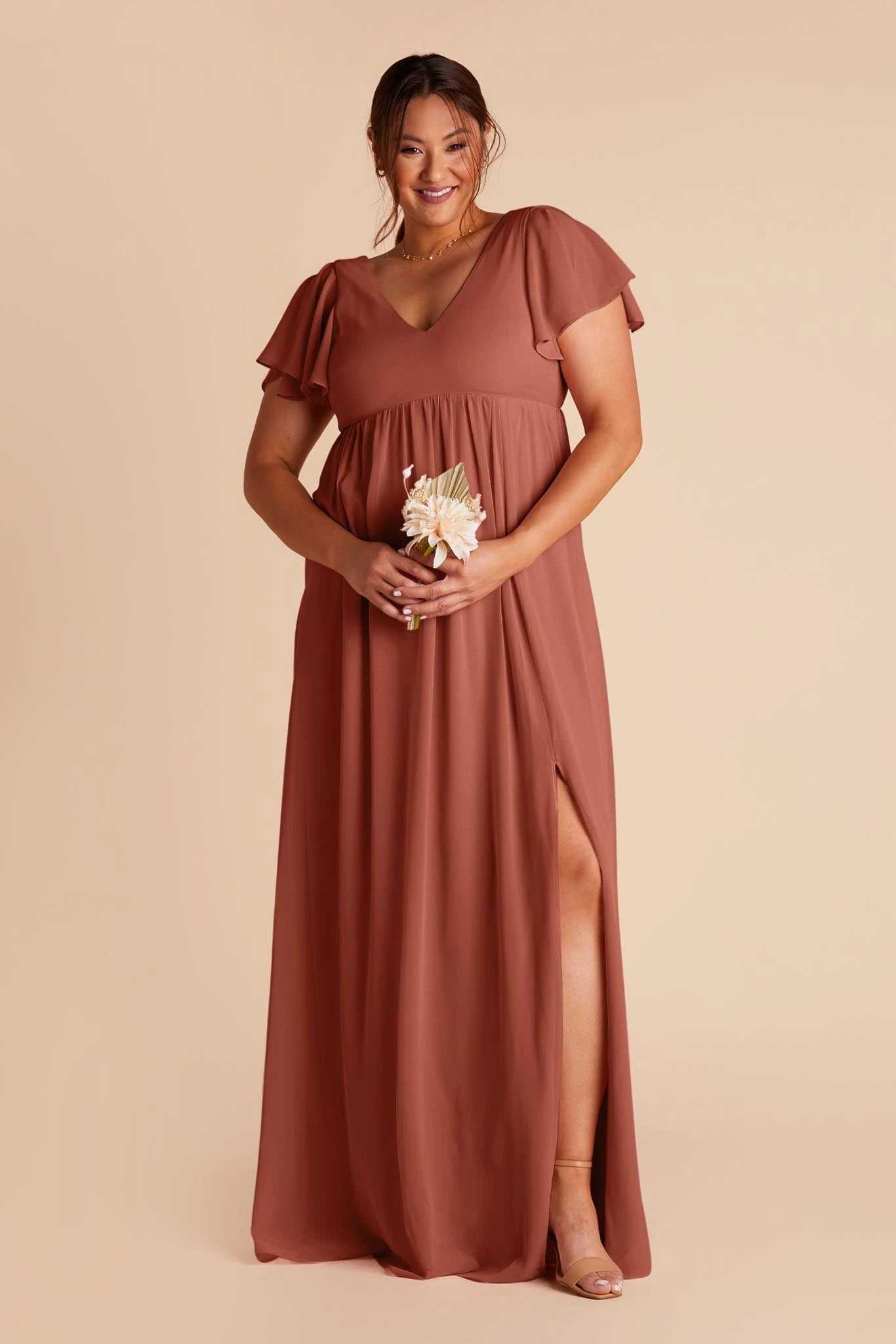 Hannah Empire Dress - Desert Rose - Image 8
