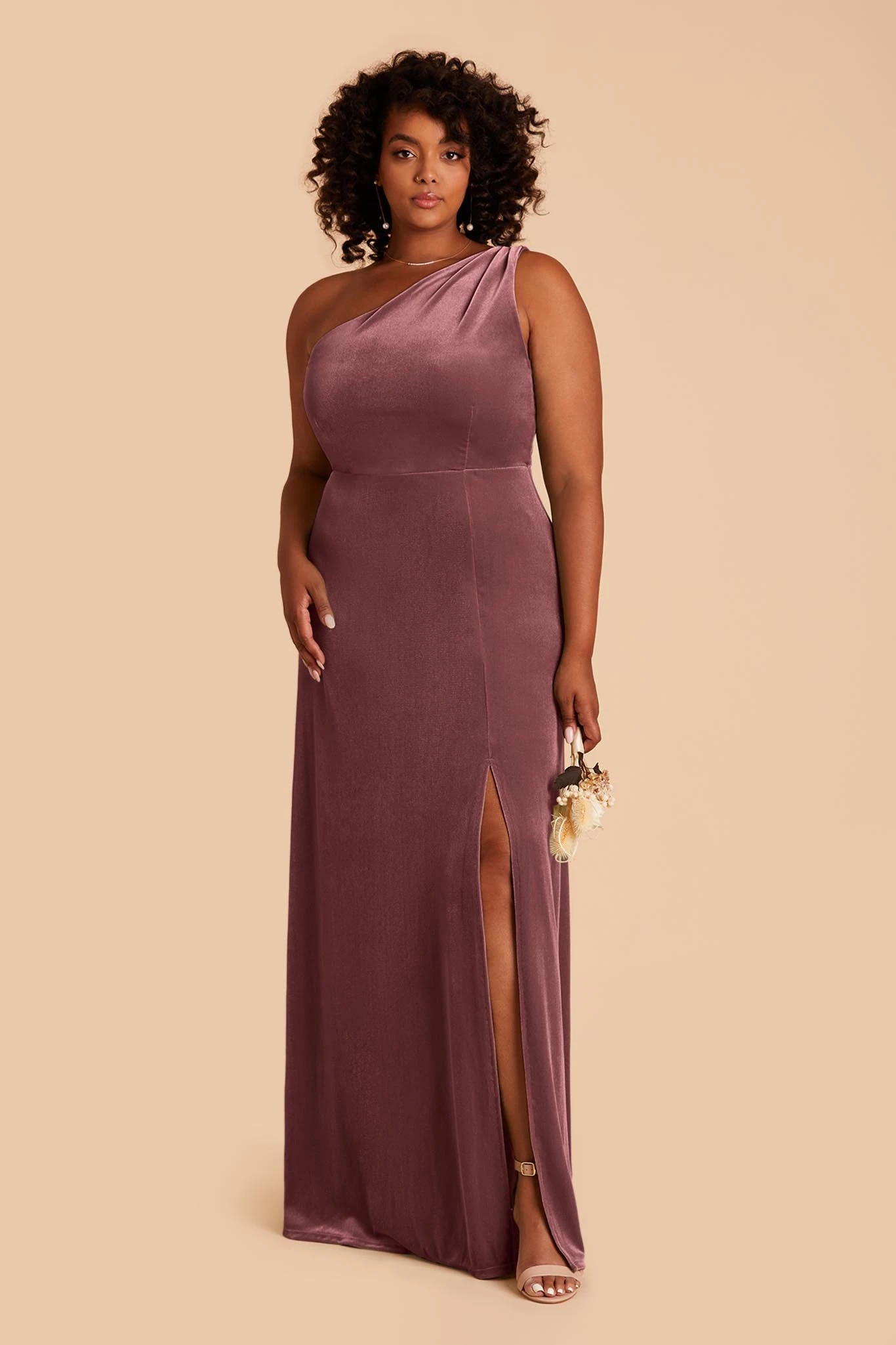 Kira Velvet Dress - Desert Rose - Image 8