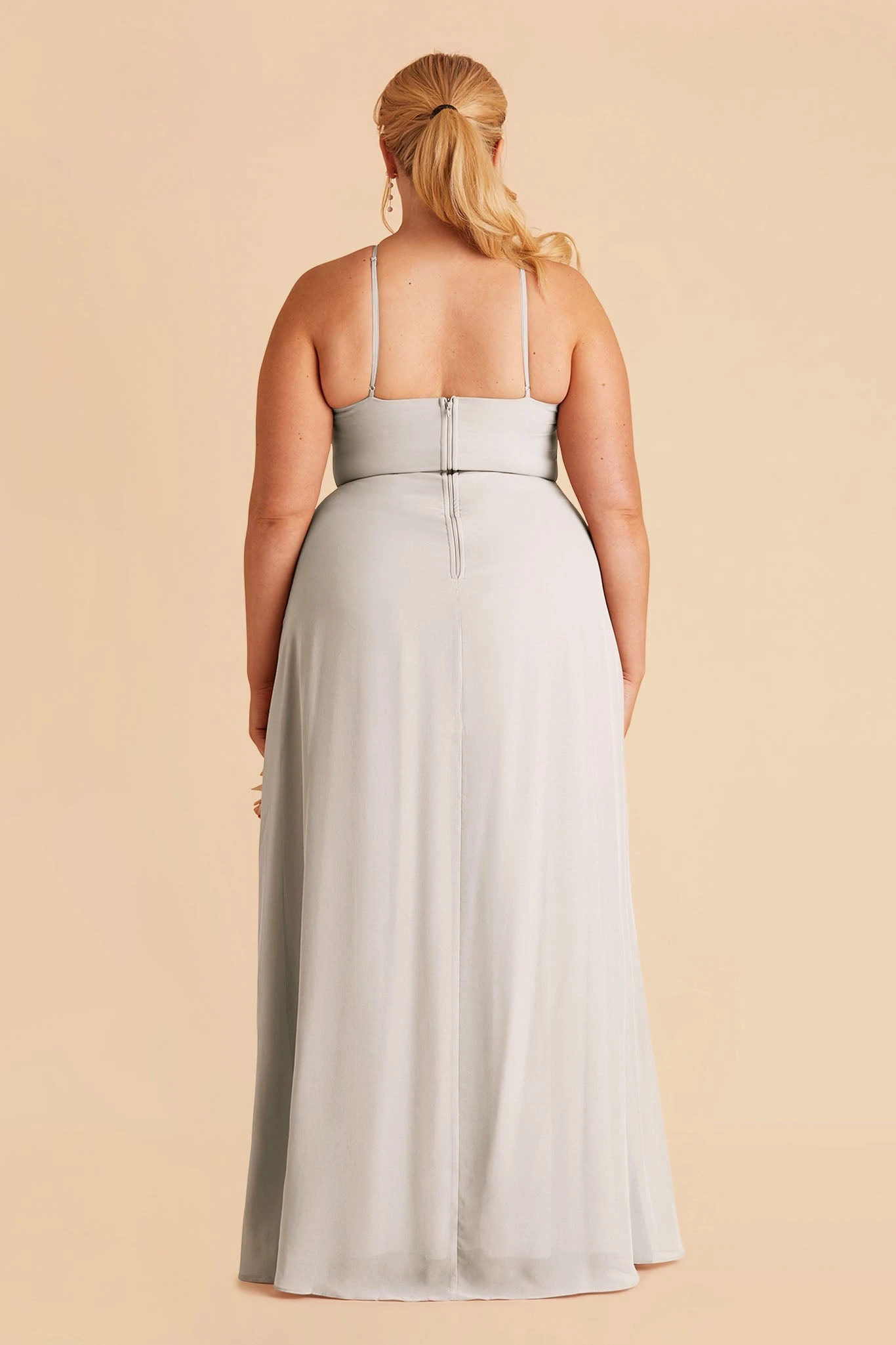 Juliet Chiffon Dress - Dove Gray - Image 8