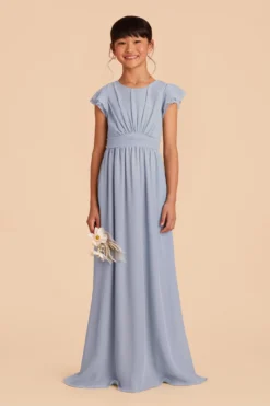 Celine Junior Dress - Dusty Blue