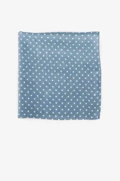 Didi Pocket Square - Dusty Blue Dot