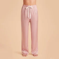 Jonny Satin Pajama Pants - Dusty Pink