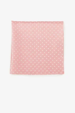 Didi Pocket Square - Dusty Rose Dot