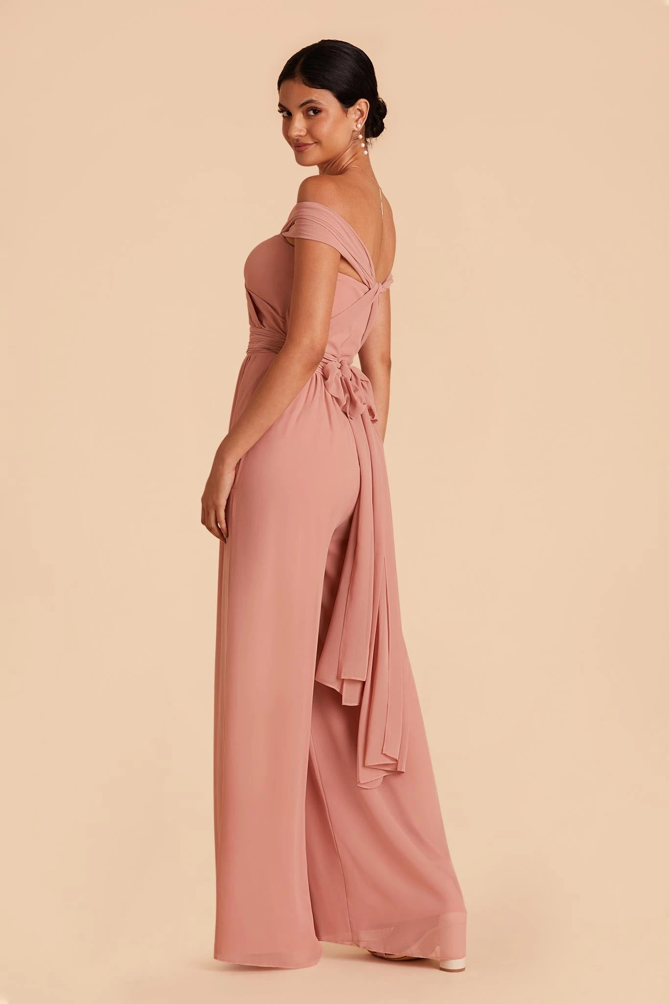 Gigi Convertible Jumpsuit - Dusty Rose - Image 4