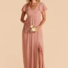 Hannah Empire Dress - Dusty Rose