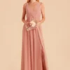 Laurie Empire Dress - Dusty Rose