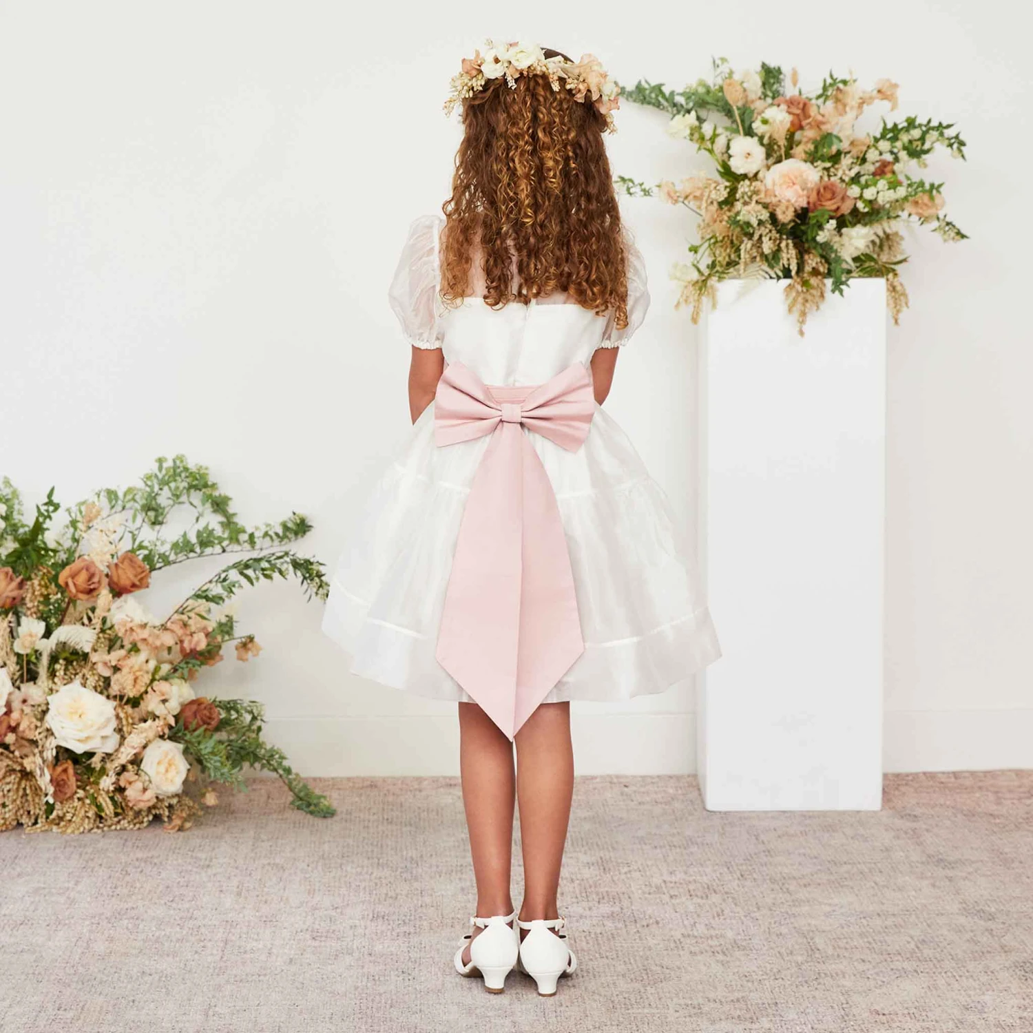 Liz Flower Girl Sash - Dusty Rose - Image 6