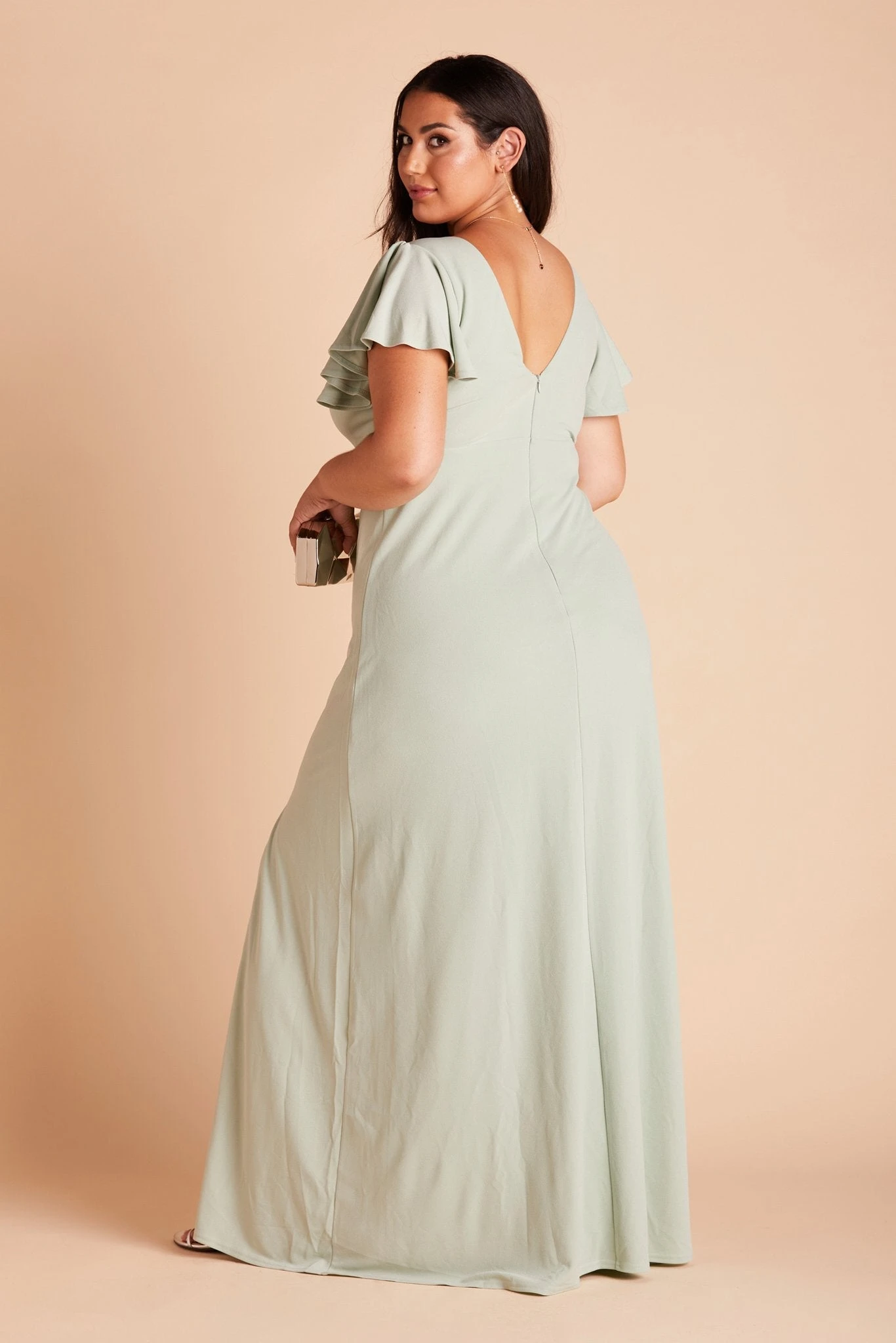 Hannah Crepe Dress - Sage - Image 9