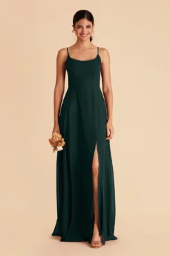 Amy Chiffon Dress - Emerald