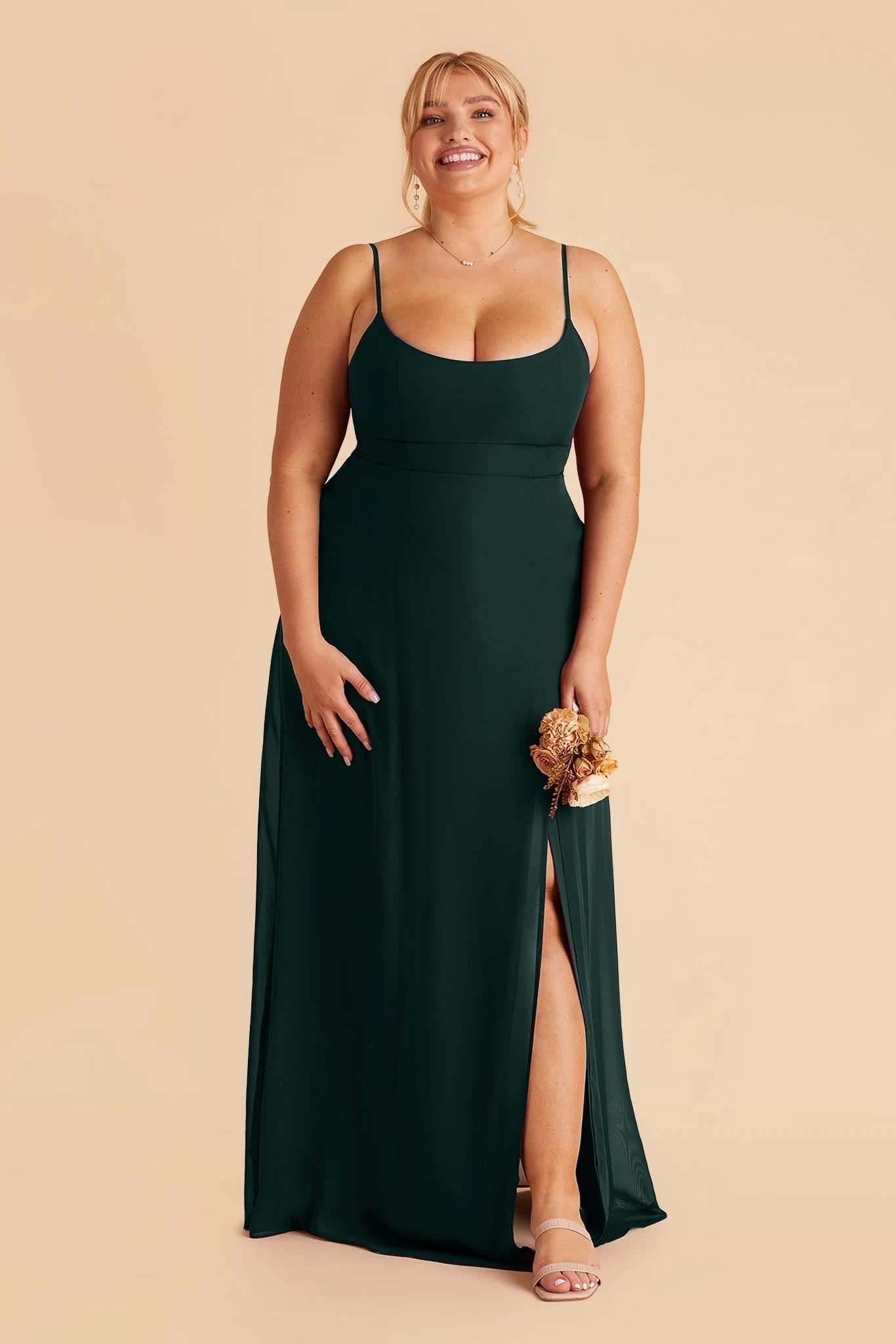Amy Chiffon Dress - Emerald - Image 6