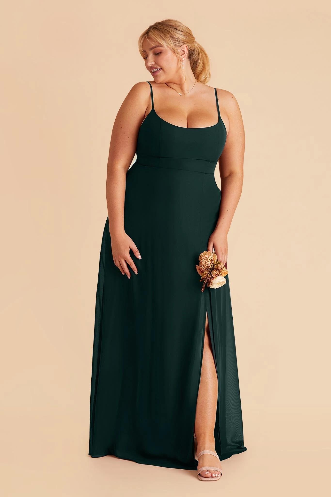Amy Chiffon Dress - Emerald - Image 7