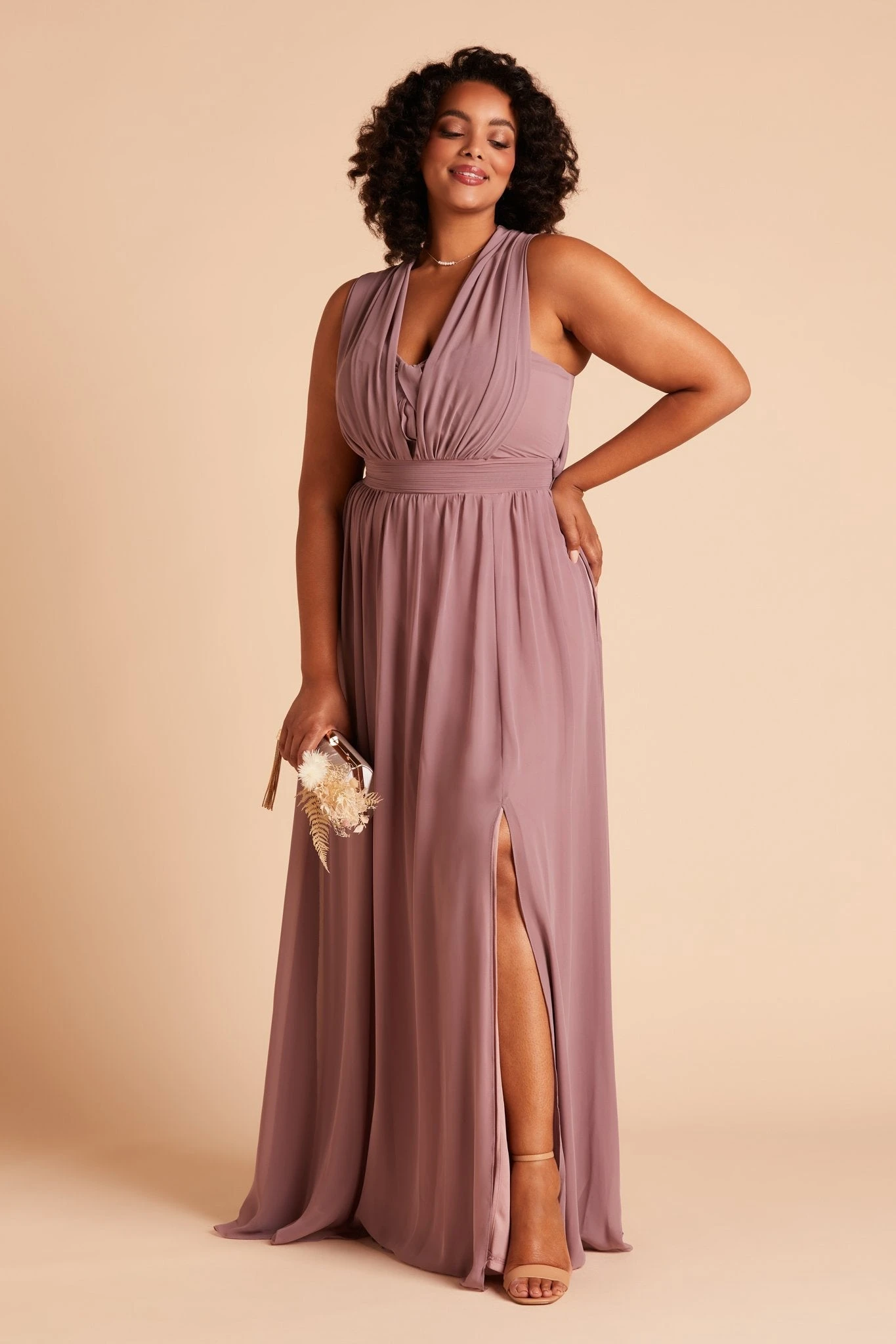 Grace Convertible Dress - Dark Mauve - Image 17
