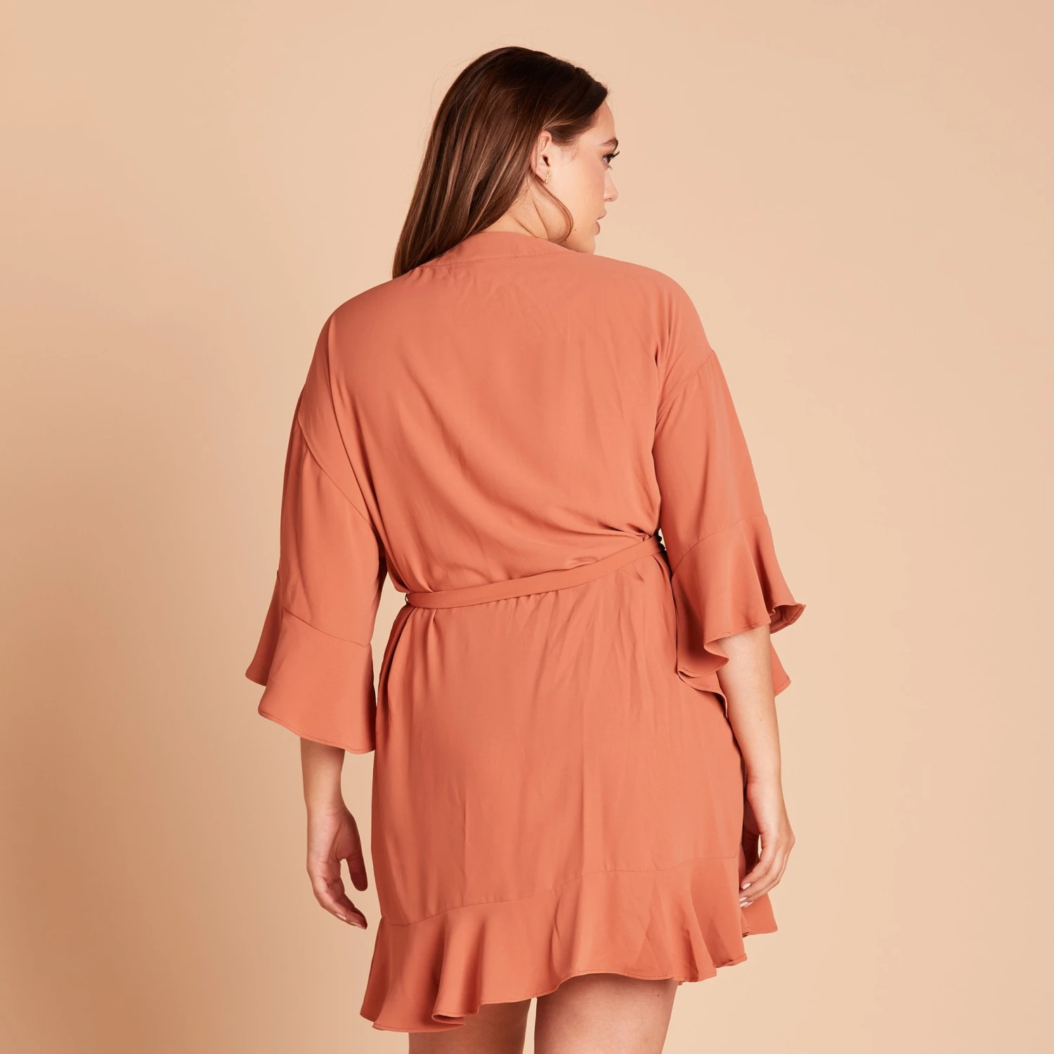 Kenny Ruffle Robe - Terracotta - Image 8