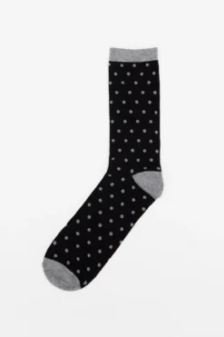 Groomsmen Socks - Polka Dot Black