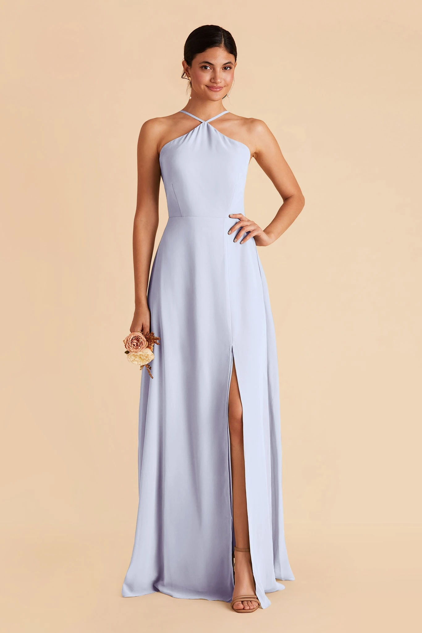 Juliet Chiffon Dress - Ice Blue