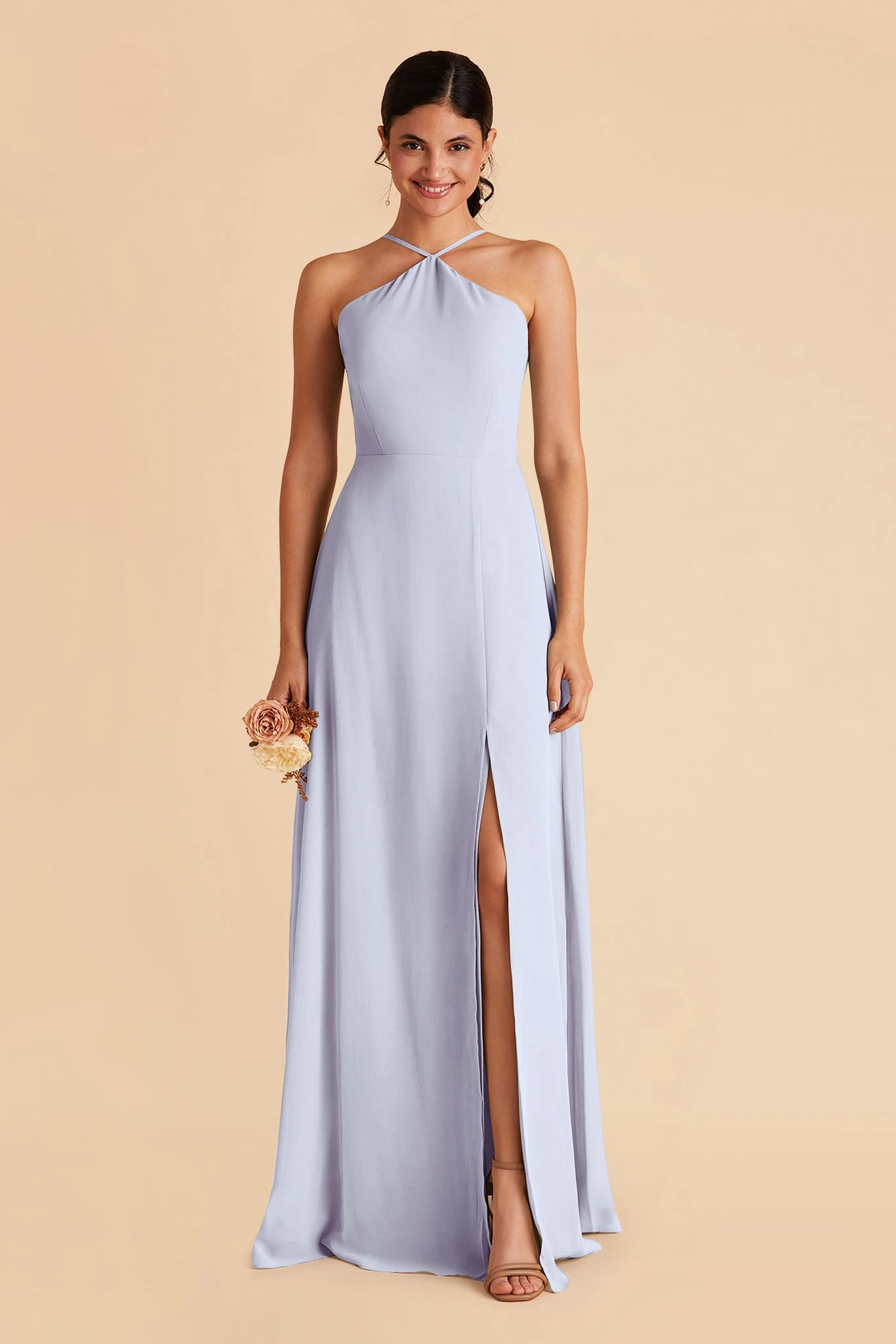 Juliet Chiffon Dress - Ice Blue - Image 5