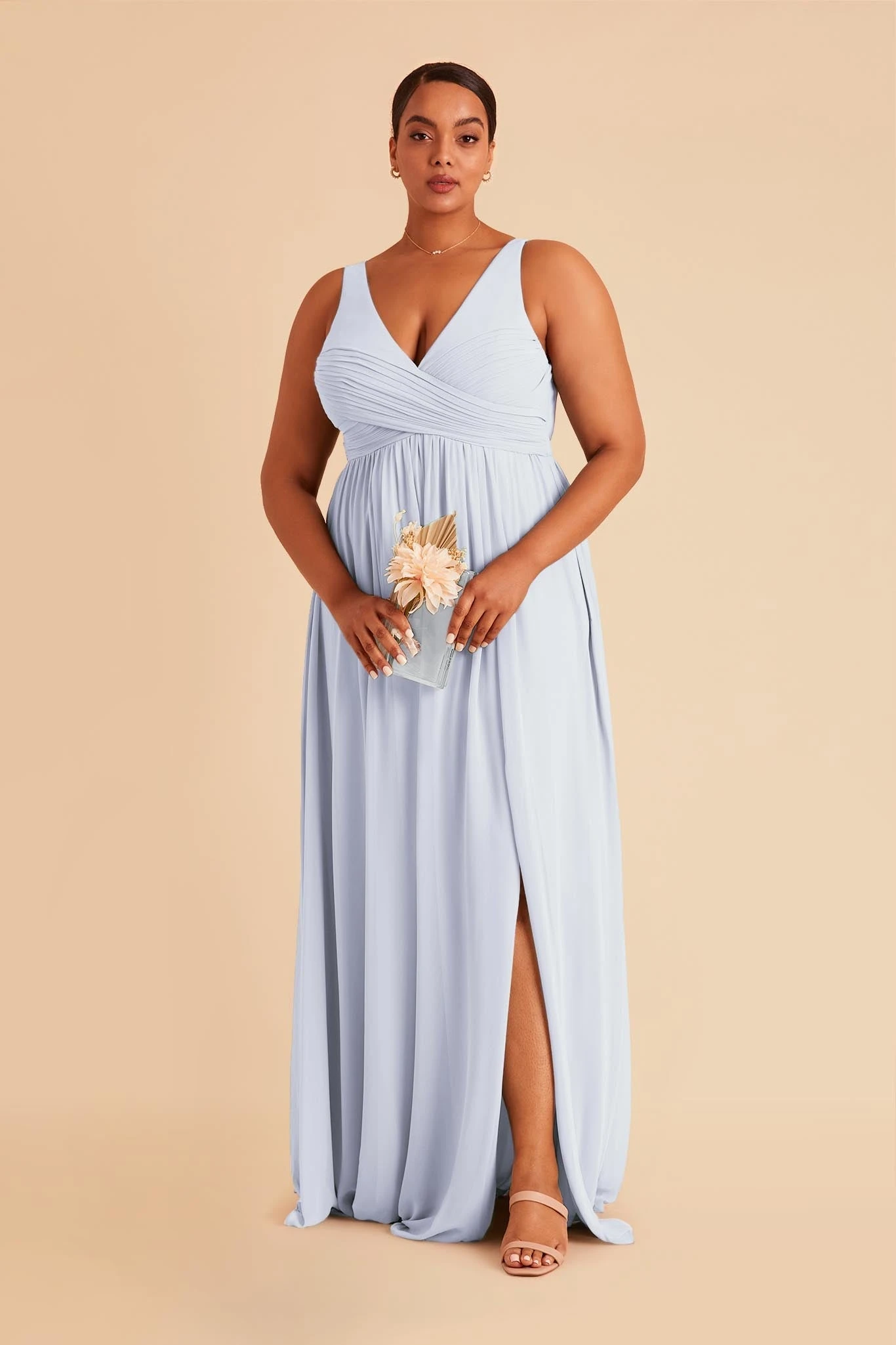 Laurie Empire Dress - Ice Blue - Image 10
