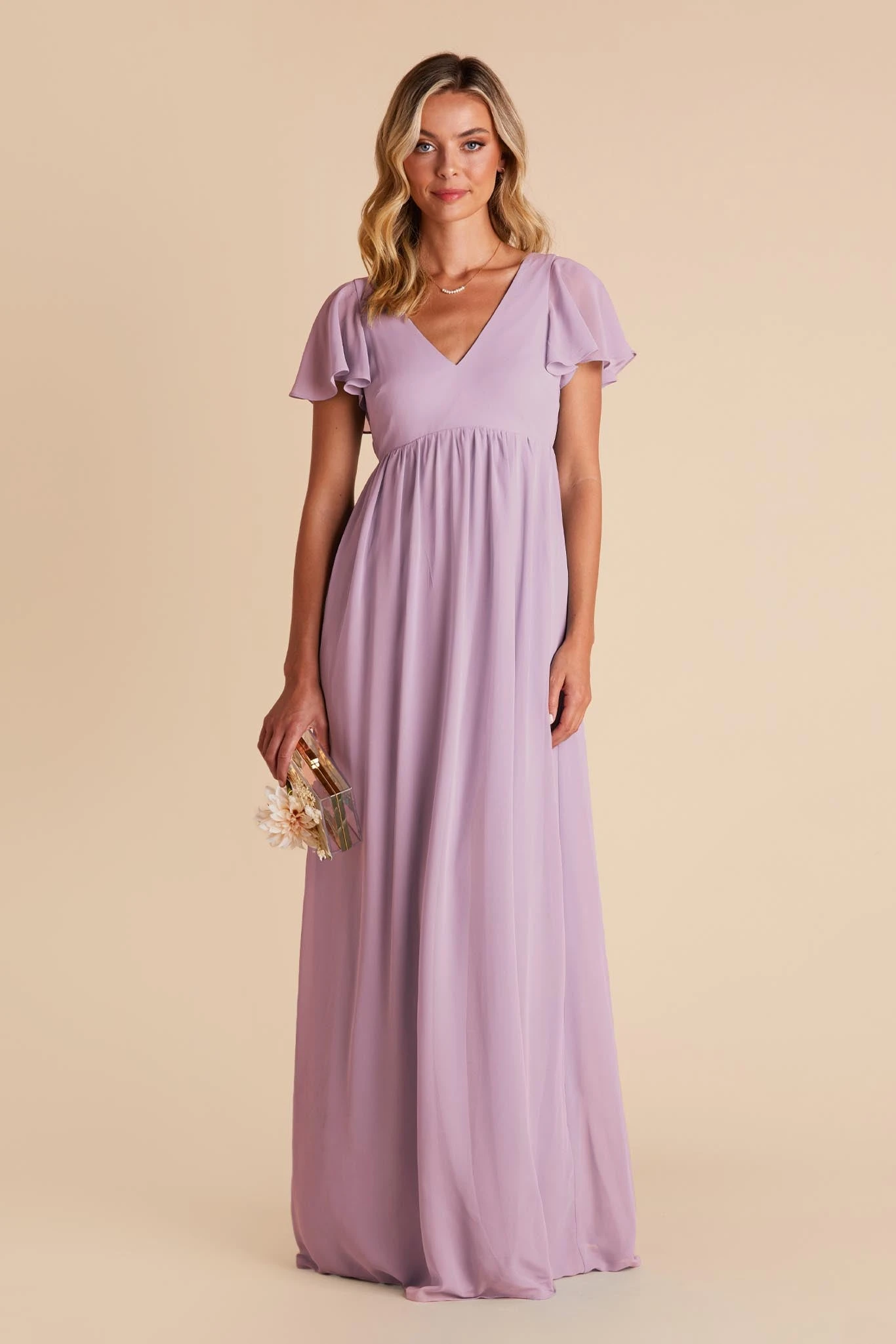 Hannah Empire Dress - Lavender - Image 6